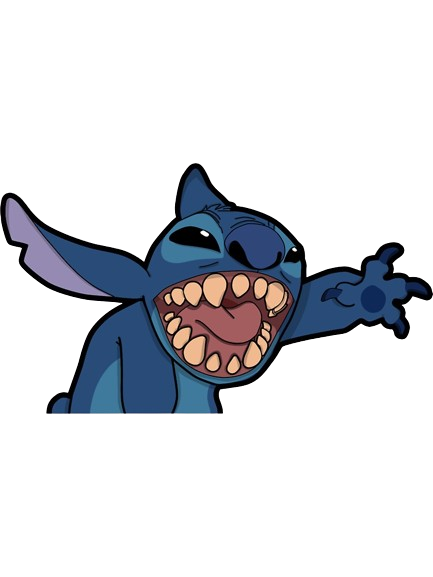 Stitch from Lilo and Stitch saying 'hi